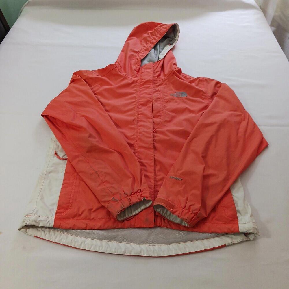 The North Face Stinson ABUK Women’s Orange & White Hyvent Rain Jacket Size Small